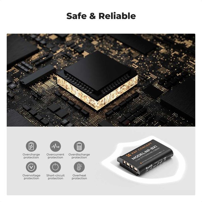 Комплект 2 батерии NP-BX1 + зарядно K&F Concept