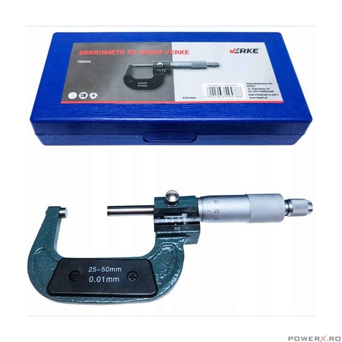 Mictrometru 25 - 50 mm, pentru masurarea dimensiunilor, mecanic, Verke