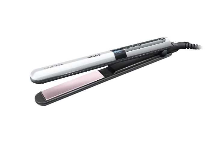 Преса за коса Philips HP8361/00, 230 градуса, LCD, Йонизиране, Керамични плочи с кератиново покритие
