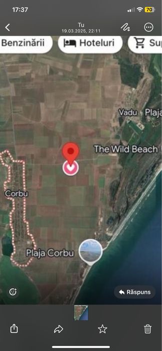 Vand teren in Corbu 1 Ha cu vedere la mare