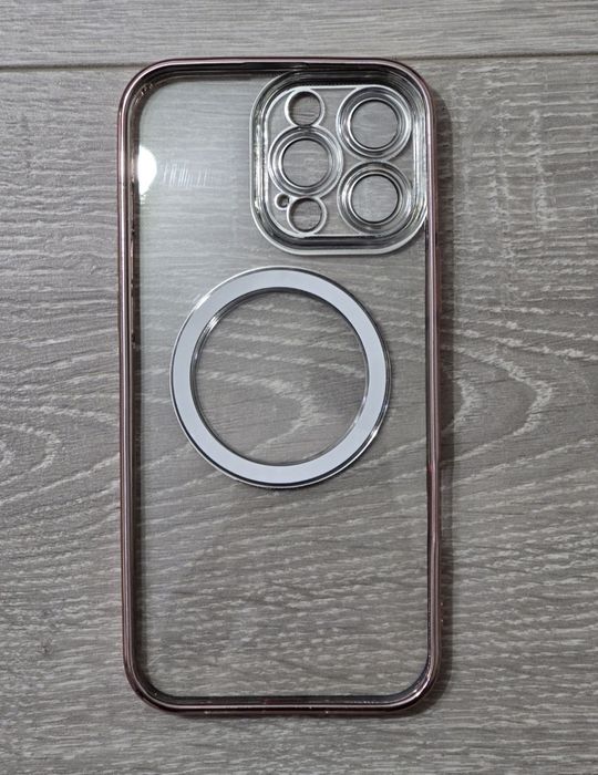 Husă Glitter pentru iPhone 16 Pro Max – Roz, Magnetică, Shockproof