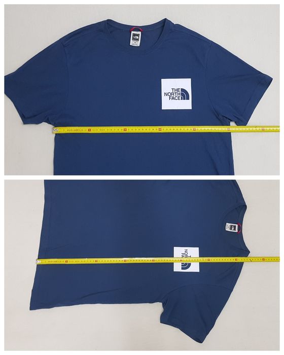Tricou The North Face, logo piept, bleomarin navy, 100% bumbac, Nr. M