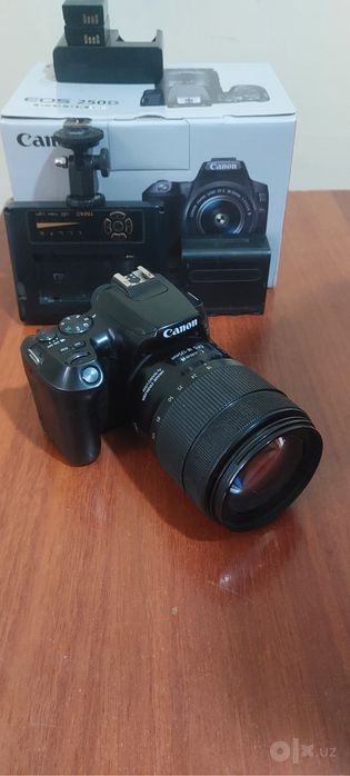 Canon 250D sotiladi 18:135 abektiv bilan