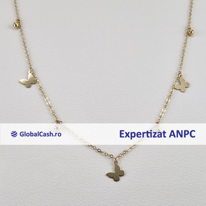 Lant cu pandantiv din aur de 14k, 3.47g | GlobalCash.ro #DR118000