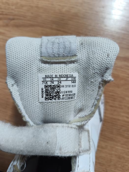 Pantofi sport Adidas Tensaur Hook and Loop Shoes pentru copii, nr. 24, din piele
