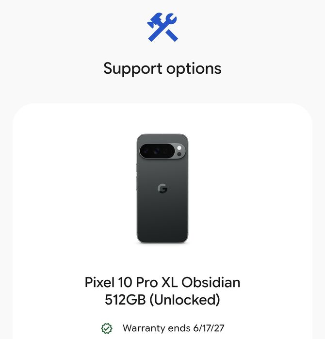 Google pixel 10 Pro XL 16/512