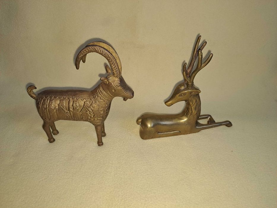 statueta figurina cerb tap bronz