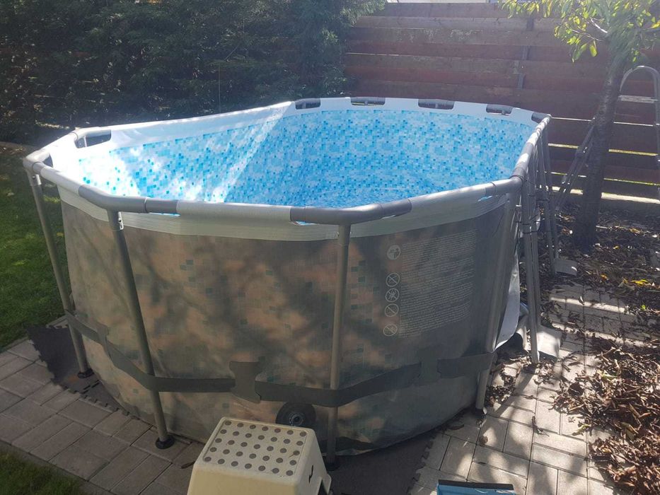 Piscina Bestway Power Steel, 427x250x100, pompa si scara