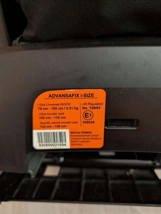 Scaun Britax Romer ADVANSAFIX Cosmos Black