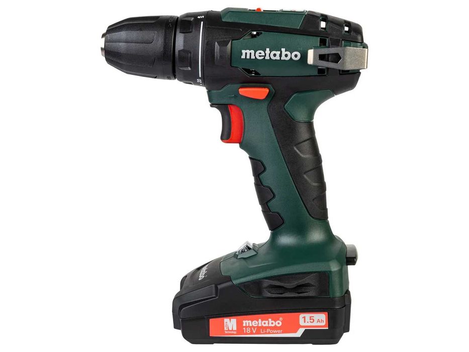 Metabo 18V BS18 винтоверт-акумулаторна бормашина,с 2 батерии и зарядно