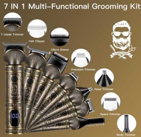 Професионална машинка за подстригване Surker 7-в-1 T-Blade Zero Gapped