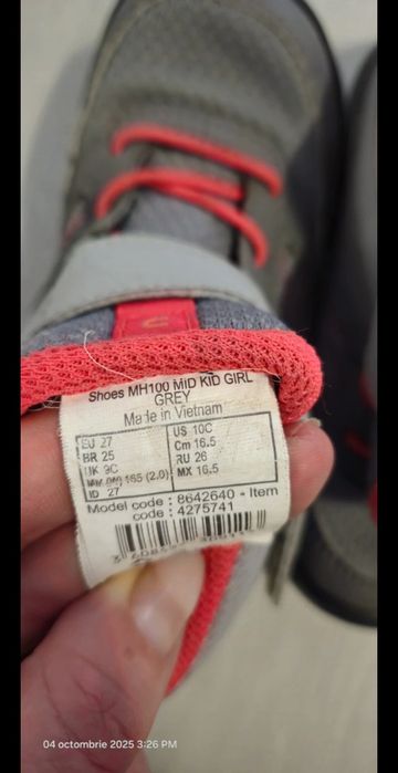 Adidași decatlon pentru drumeții, mărimea 27