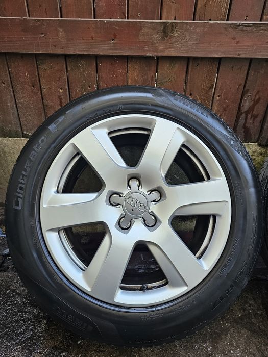 Jante originale Audi R17 8J ET39 5x112 + anvelope Pirelli