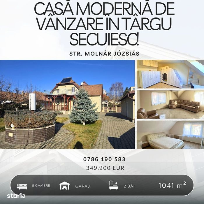 Casă modernă de vânzare în Târgu Secuiesc, pe strada Molnár Józsiás!