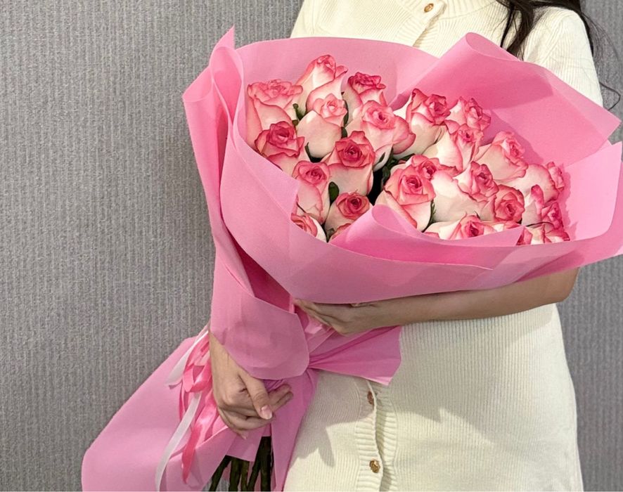 Цветы розы 25 штук