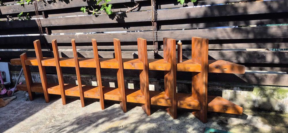 Scara lemn masiv lucrata manual | 3,43 m | Foarte rezistenta | Stil Maramuresan