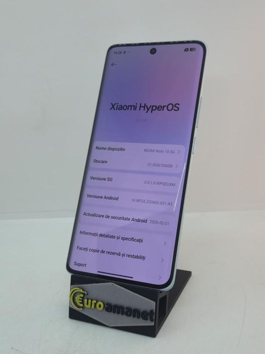 Telefon mobil Xiaomi Redmi Note 15, 8GB RAM, 256GB, 5G, Blue -A-