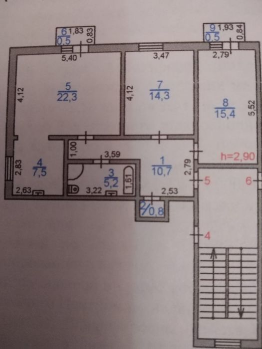 Продам 3-х комнатную квартиру
