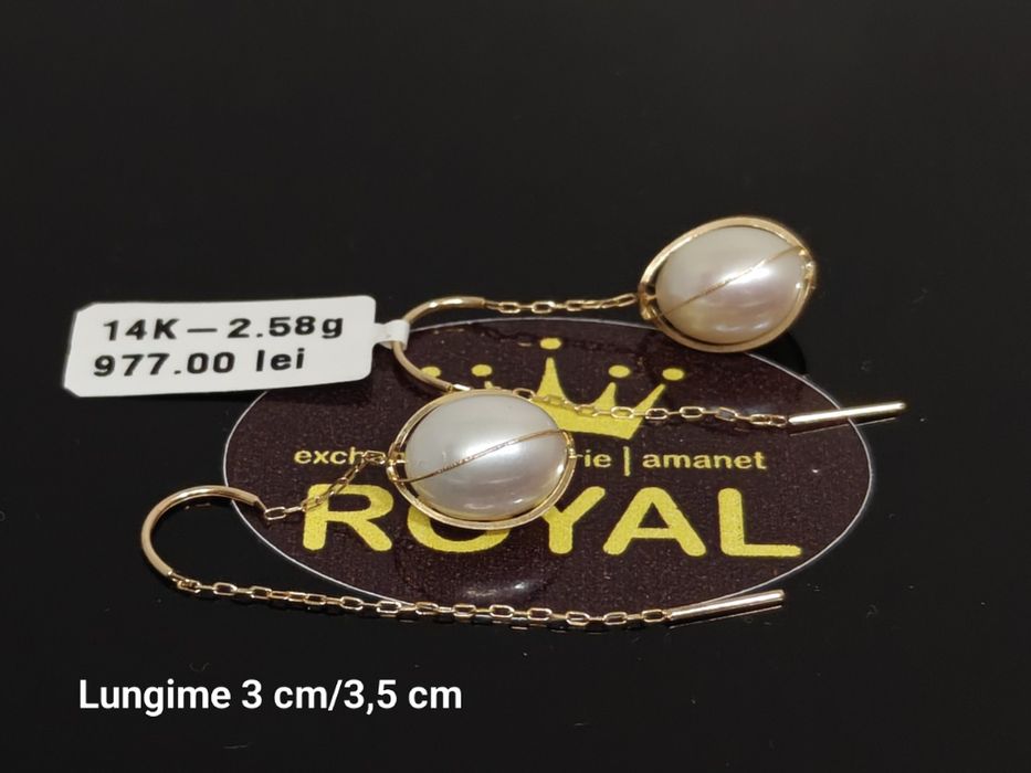 Bijuteria Royal: Cercei aur 14k/2.58 gr