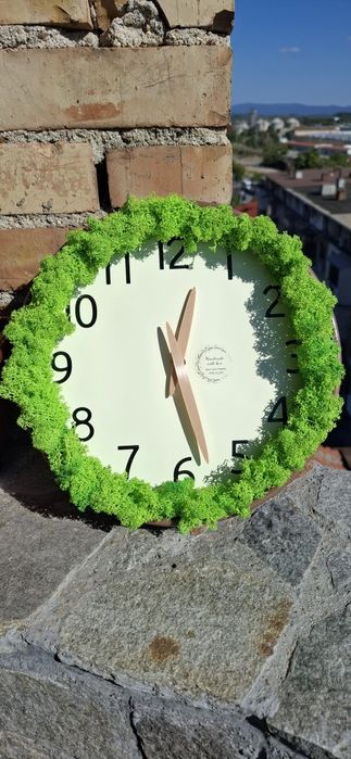 Промоция ! До изчерпване 30лв! Стенен часовник със скандинавски мъх