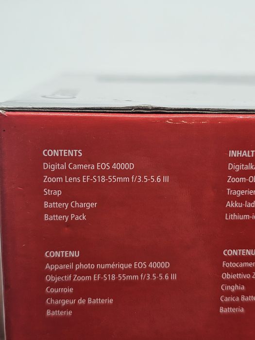 Aparat foto DSLR CANON EOS 4000D 18 MP Wi-Fi negru + Obiectiv 18-55