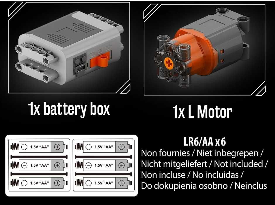 Set constructii motor V8 tip Lego 478 pcs Gisega electric