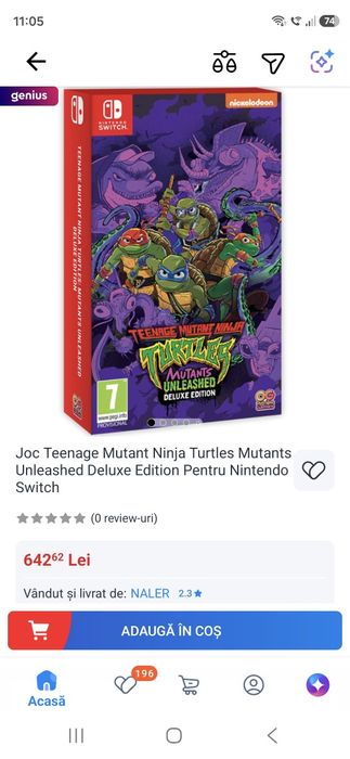 Joc Nitendo Switch Turtles unleashed Deluxe edition