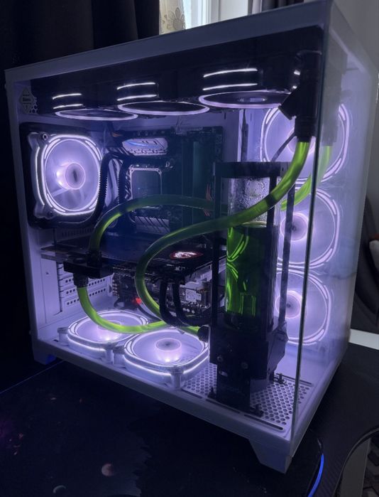 PC GAMING PREMIUM –white aquarium | gtx 1080 ti 11gb | i7-6700k | water cooling | 16gb cu wifi si bluethut!
