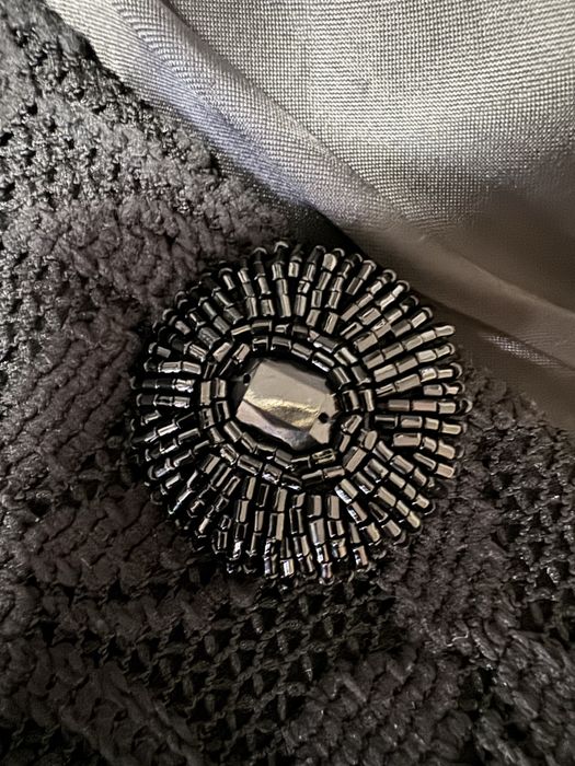 Pardesiu Nissa din dantela negru