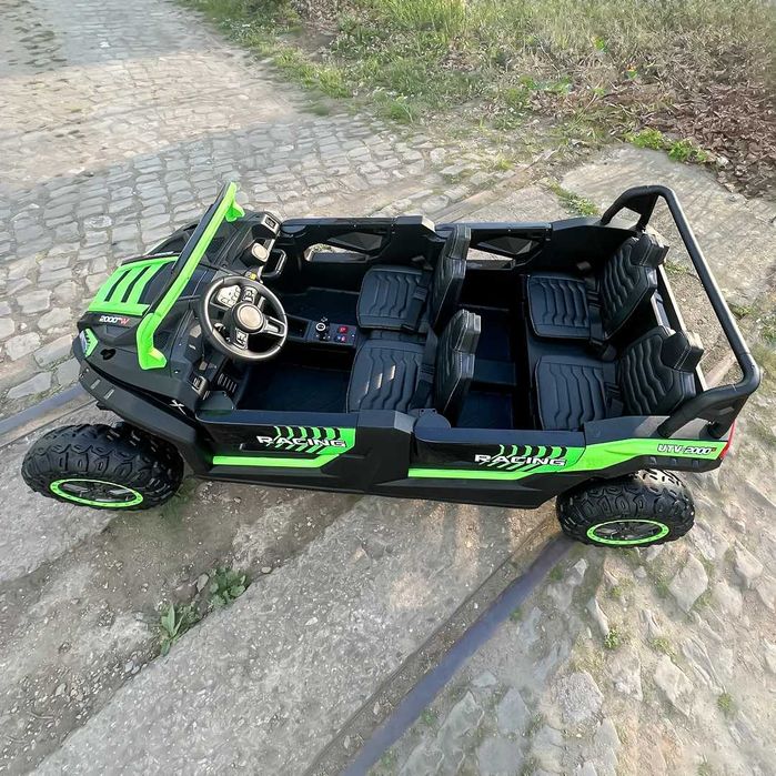 UTV electric cu 4 locuri, Kinderauto Racing 4x 150W 24V 14Ah