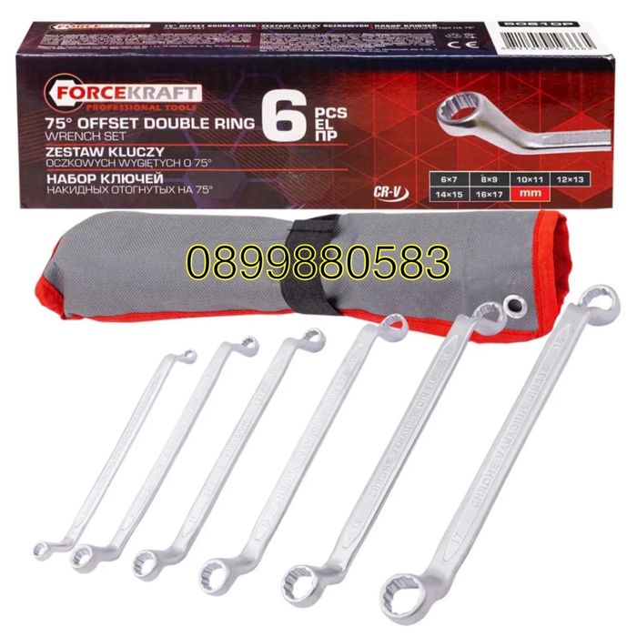 Ключове лули комплект FORCEKRAFT  6–17 мм, 6 части