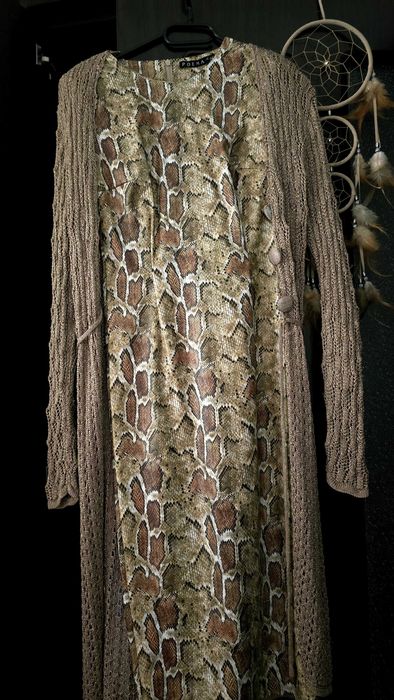 Rochiță Poema (+ plovar lung Italia cadou) midi animal print