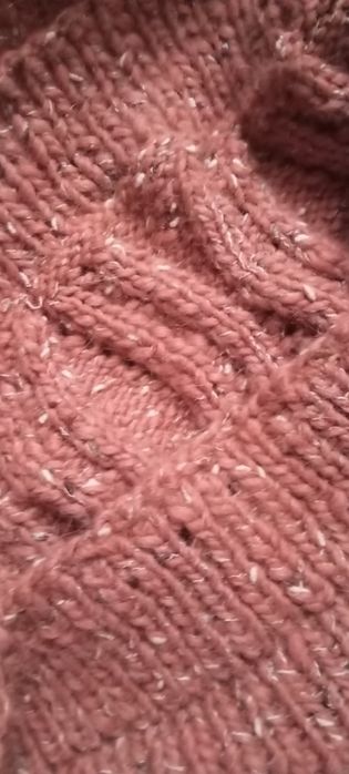 Pulover lână 100, %, plămânii, lung lucrat manual