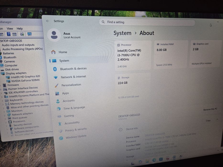 Laptop Asus A541U