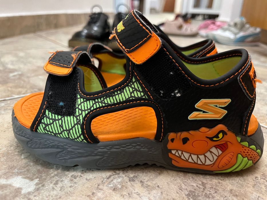 Sandale pentru copii Skechers Skech-o-saurus, cu lumini, mărimea 29