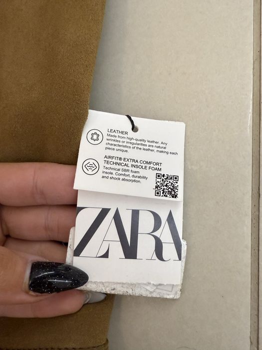 Налични нови дамски ботуши/чизми ZARA 36 номер от естествен велур