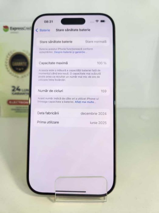 Iphone 16 Pro 256Gb 100% bateria (Ag8 Tudor1/B73980) – Garantie 2 Ani!