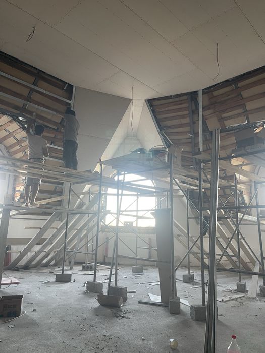 Гипсокартон монтаж и скритий рельс монтаж