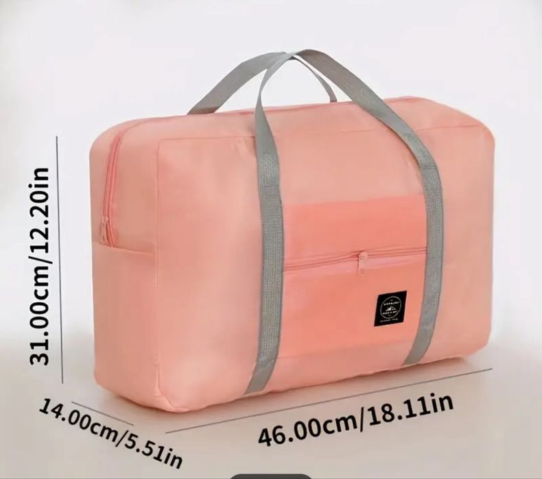 Чанта / Сак подходяща за ръчен багаж - в розов и тъмно син цвят