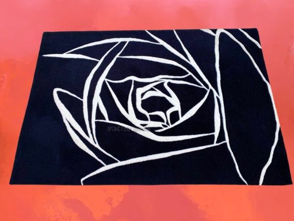 РАЗПРОДАЖБА - 40€. Модерен Абстрактен Килим HAMPTON - Цветя - Роза