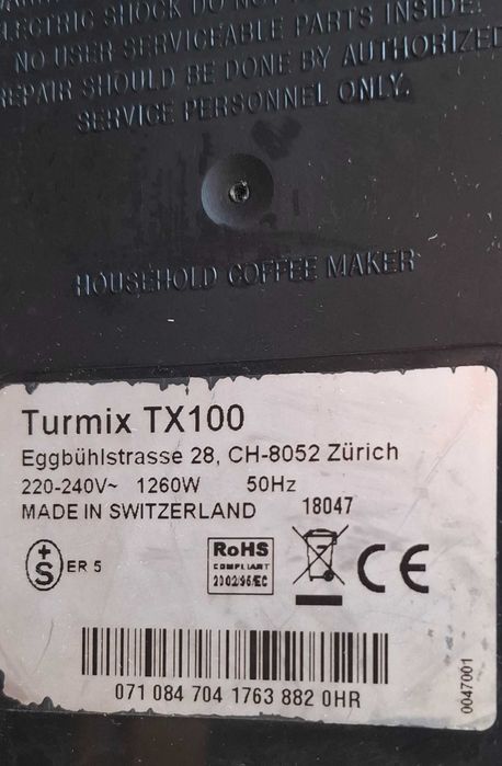 Espressor Turmix TX 100 NESPRESSO fără rezervor apă