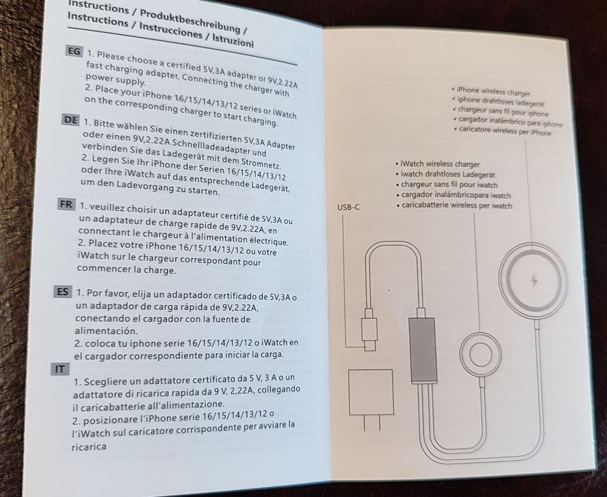 Безжично зарядно за iPhone 12,13,14,15