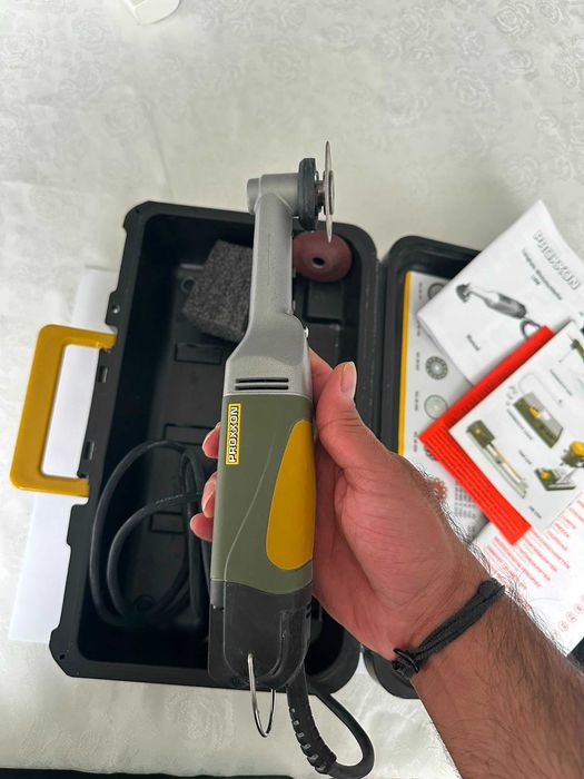 Polizor unghiular cu gât lung Proxxon Micromot LHW 100W 50mm, accesorii incluse