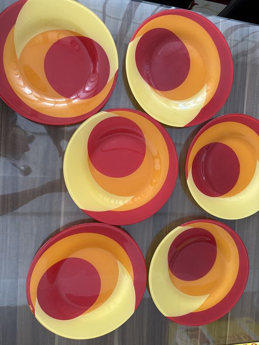 :Яркий набор тарелок Rainbow (сервиз), 6 шт.,