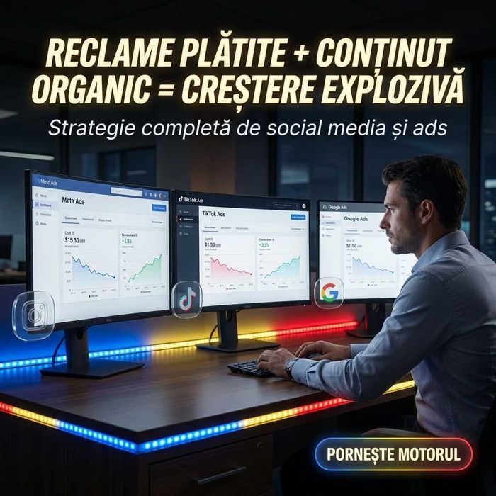 Creează-ți site-ul web și campanii Google, Facebook, TikTok pentru afacerea ta!