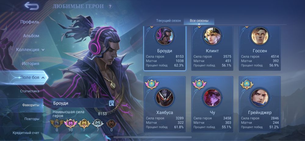 Аккаунт mobile legends