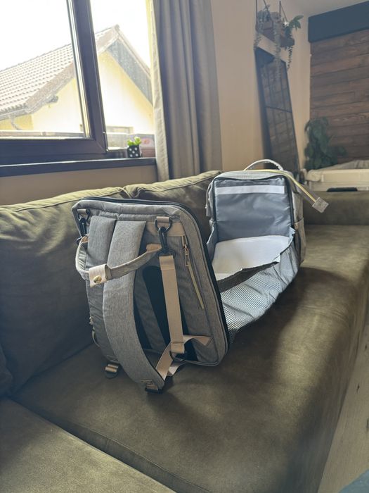 Ghiozdan multifuncțional pentru mămici – cu pătuț extensibil, nou