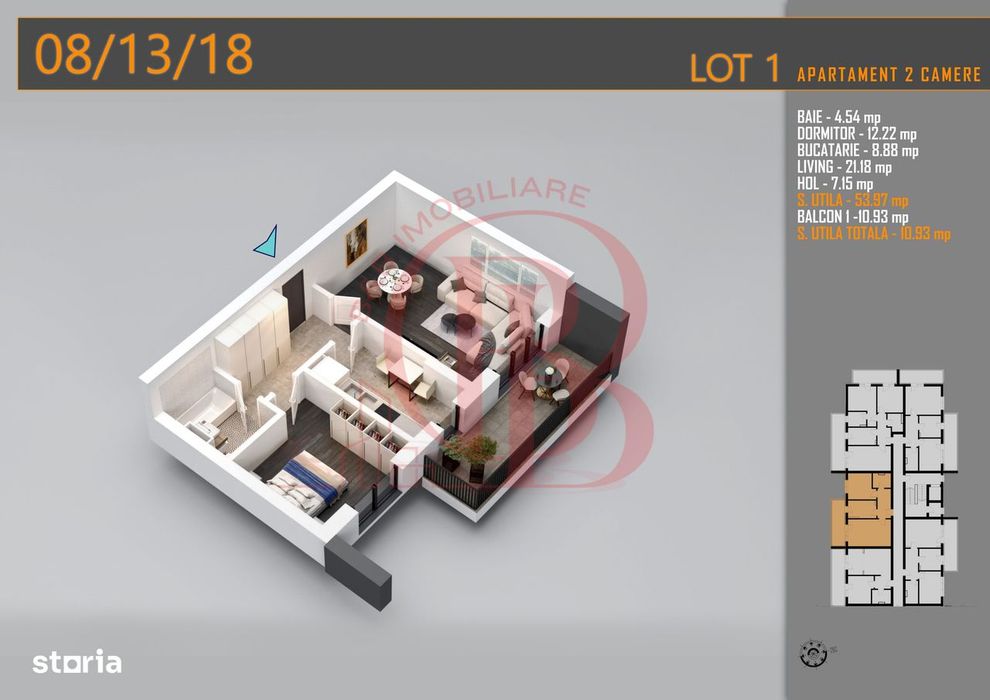 Apartament decomandat 2 camere -Titan Pallady Metrou Teclu
