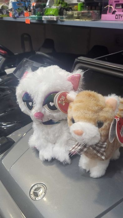 Плюшени играчки различни животни и модели легнало Коте Сиво 50см