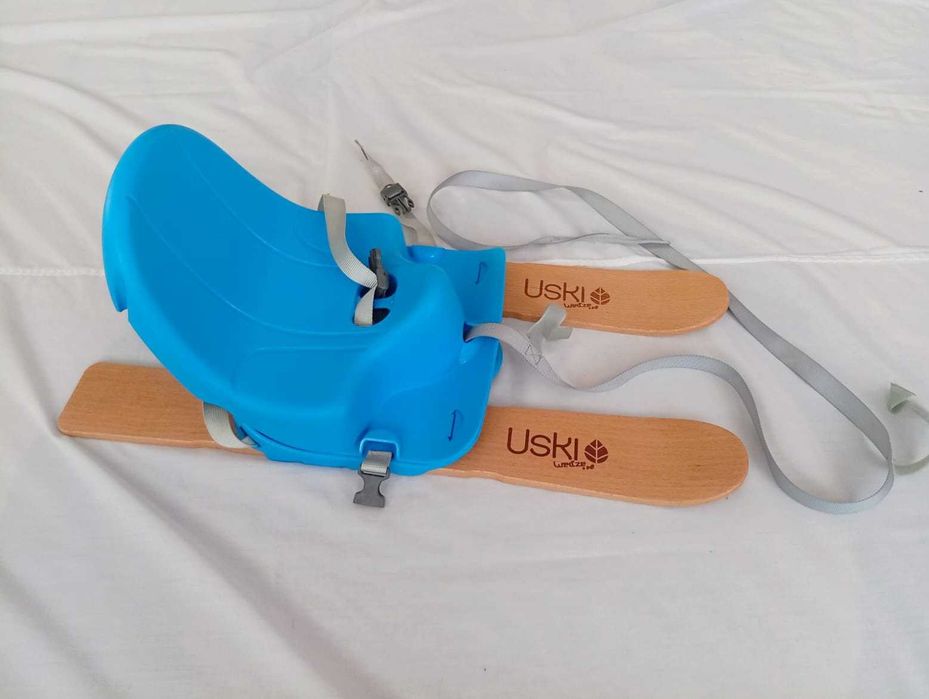 Schiuri copii + bețe + scaun detasabil